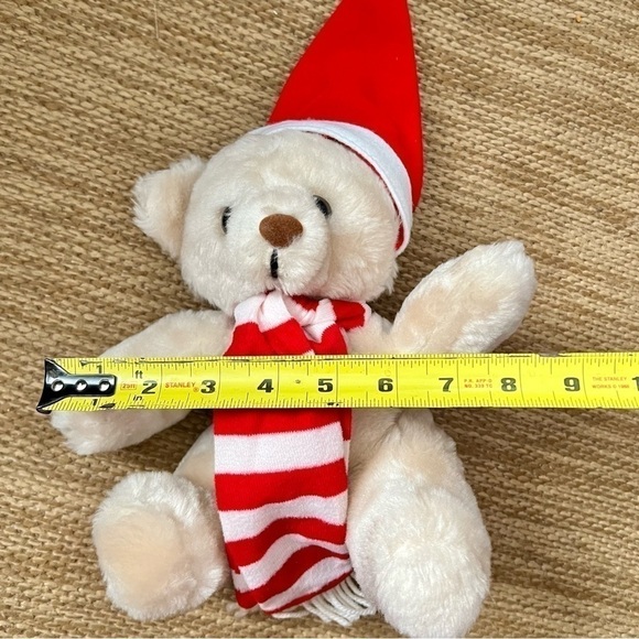 Vintage Christmas Holiday Teddy Bear Plush Jan Stuart Corp Made in Korea 15” - Picture 11 of 13